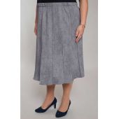 Rozšířená sukně z šedé džínoviny