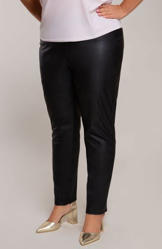 Kožené kalhoty v černé barvě