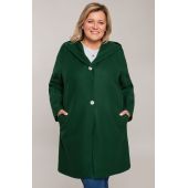 Klasický zelený kabát s knoflíky