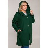Klasický zelený kabát s knoflíky