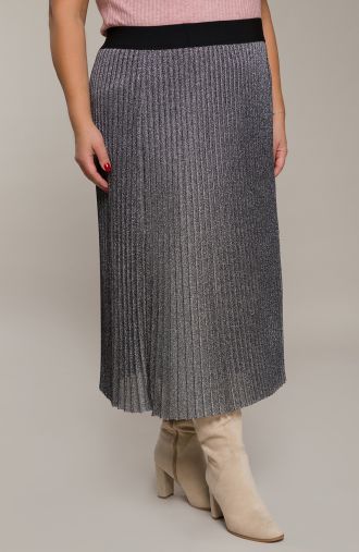 Plisovaná sukně ze stříbrné nitě