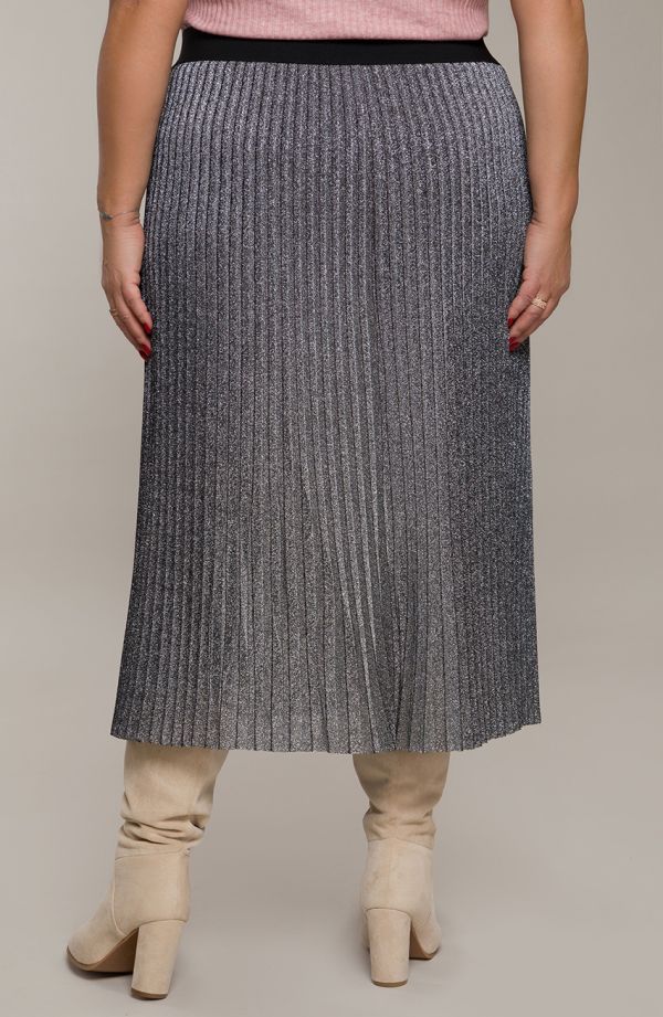 Plisovaná sukně ze stříbrné nitě