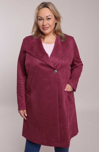 Růžový kabát s kapsami