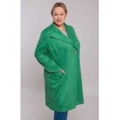Zelený kabát s kapsami