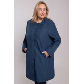 Elegantní kabát v tmavě modré barvě