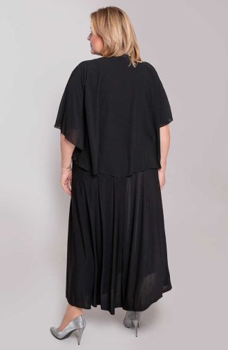 Dlouhé černé šaty s mantilou