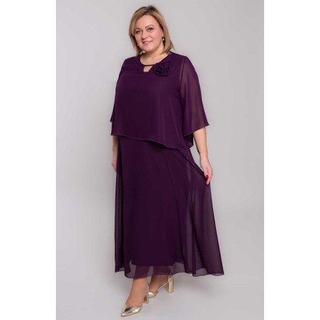Elegantní fialové šaty se zdobením