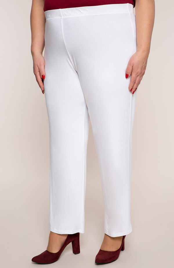 Klasické tenké bílé kalhoty